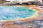 Grand Prismatic Spring Stock Photo