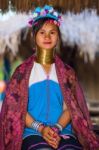 Karen Tribal Girl From Padaung Long Neck Hill Tribe Village Stock Photo