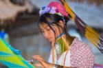 Karen Tribal Girl From Padaung Long Neck Hill Tribe Village Stock Photo