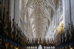 Interior View Of Winchester Cathedral Stock Photo