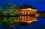 Gyeongbokgung Palace At Night In Seoul,korea Stock Photo