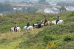 Bude, Cornwall/uk - August 15 : Horse Riding In Bude In Cornwall Stock Photo