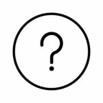 Sg171003- Of Question Icon In Circle Line -  Iconic Stock Photo