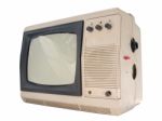 Old Small Tv Set Stock Photo