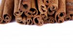 Pile Of Cinnamon Spice Quills Stock Photo