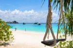 Swing On The Beach At Koh Miang, Thailand Stock Photo