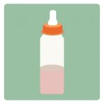 Baby Milk In Bottle Stock Photo