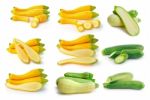 Zucchini Isolated On A White Background Stock Photo