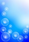 Bubbles On Blue Background Stock Photo