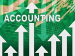 Accounting Graph Shows Paying Taxes And Accounts Stock Photo