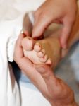 Foot Massage In The Spa Salon Stock Photo