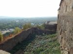 The Eleventh Century Castle On The Volcanic Mountain, Architecture And Elements  Stock Photo