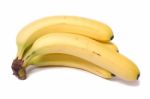 Bananas On White Stock Photo