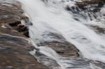 Beautiful Small Waterfalls Of A Fast Creek Stock Photo