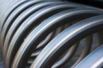 Fragment Of Large Metal Spiral Stock Photo