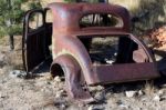 Car Long Since Abandoned In Utah Stock Photo