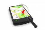 Mobile Phone Gps Stock Photo