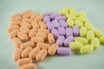 Vitamin C Tablets. Selective Focus Stock Photo