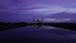 Twilight At Central Mosque, Songkhla Province, Thailand Stock Photo