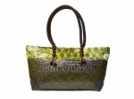 Bamboo Wicker Bag Stock Photo