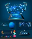 Modern Infographics Business Technology Communication Stock Photo