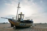 Fishing Boat On The Beach At Dungeness Stock Photo