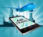 Air Travel Shows Commercial Airlines And Aircraft 3d Rendering Stock Photo