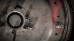 Industrial Flywheel Close-up Stock Photo