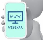 Webinar Online Means Internet Skills 3d Rendering Stock Photo