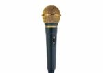 Gold Microphone  Stock Photo