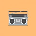 Retro Radio And Cassette Player Stock Photo