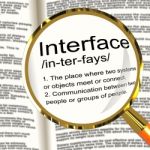 Interface Definition Magnifier Stock Photo