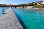 Jetty At Porto Cervo Stock Photo