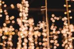 Christmas Lights Background Lights Blurred Bokeh Stock Photo