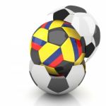 Colombia Soccer Ball Isolated White Background Stock Photo