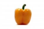 One Orange Bell Pepper Stock Photo