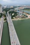 View Of The Motorway System In Singapore Stock Photo