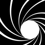 Gun Barrel Effect A Classic Theme Black And White Stock Photo