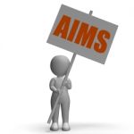 Aims Protest Banner Means Ambitious Targets And Aspirations Stock Photo