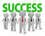 Success Businessmen Means Winning Executive And Victorious 3d Re Stock Photo