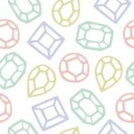 Seamless Pattern Of Diamond Shape Cartoon Illustration Background Stock Photo