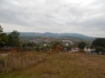 Mountain Panorama, Landscape And Buildings Stock Photo