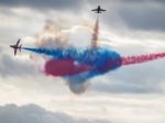 Red Arrows Display Team 50th Anniversary At Biggin Hill Airport Stock Photo