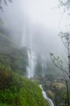 Landscape Of Tad Huay Ping Waterfall In Deep Rain Forest Of Bola Stock Photo