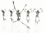 Skeleton Dancing Stock Photo