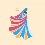 Arabic Hijab For Beautiful Woman Islam Logo Design Stock Photo