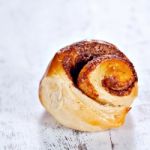 Fresh Cinnamon Roll Stock Photo