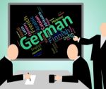 German Language Indicates Text International And Foreign Stock Photo