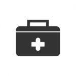 First Aid Suitcase Icon  Illustration On White Backg Stock Photo