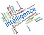 Intelligence Words Represents Intellectual Capacity And Ability Stock Photo